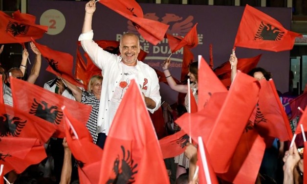 Albania's Prime Minister Edi Rama hopes the election will cement his grip on power - AFP