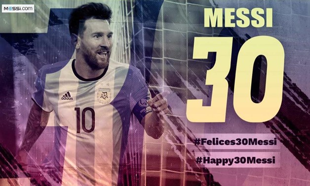 Lionel Messi's 30th birthday's celebratory fan-made picture