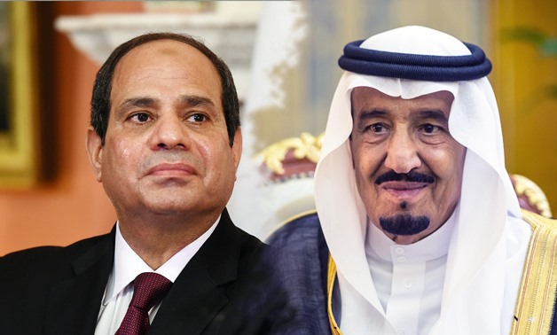President Abdel Fatah al-Sisi (L) receives phone call from Saudi King Salman bin Abdulaziz Al Saud (R) - File photo