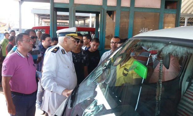 An inspection visit by police forces to public transport terminals in Alexandria – Jacqueline Mounir 