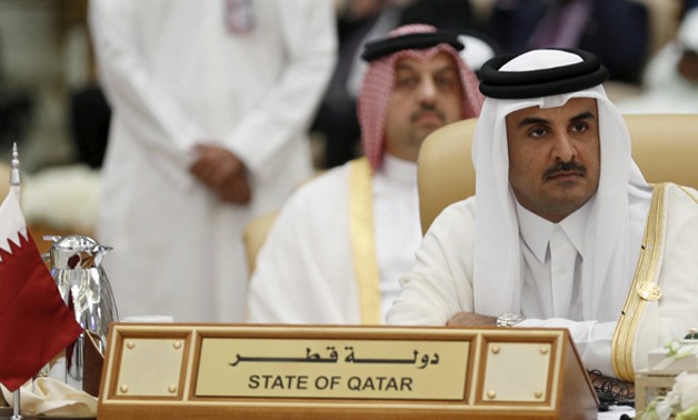 The Emir of Qatar Tamim bin Hamad al-Thani attends the final session of the South American-Arab countries summit, in Riyadh . REUTERS/Faisal Al Nasser/File Photo