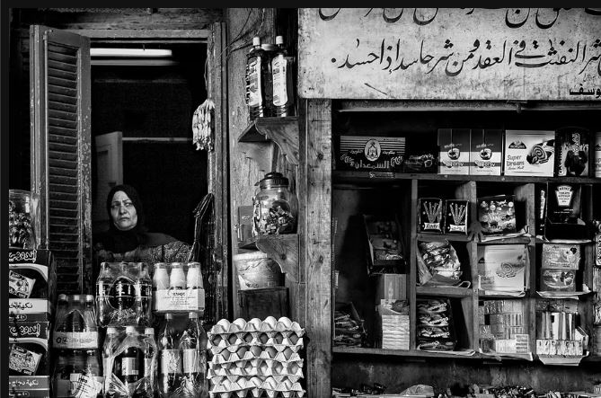 A grocery store in Shubra district in Cairo
