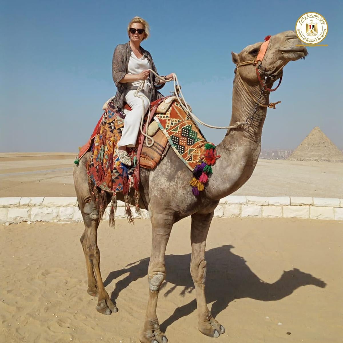 During the visit to the Giza Pyramids - Min. of Tourism & Antiquities During the visit to the Giza Pyramids - Min. of Tourism & Antiquities