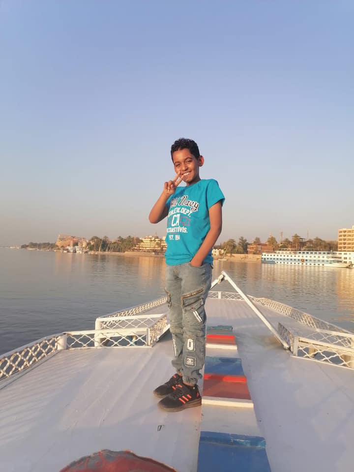 Talented Sinai child Ali Hassan during their trip to Luxor - Min. of Tourism & Antiquities