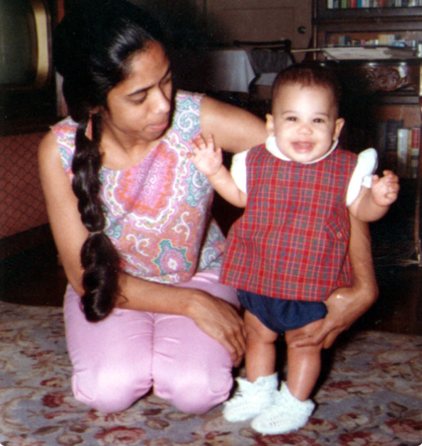 Vice President Harris with her mother, Shyamala-The White House