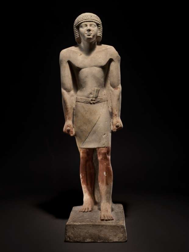 The statue being held for              sale in Sotheby