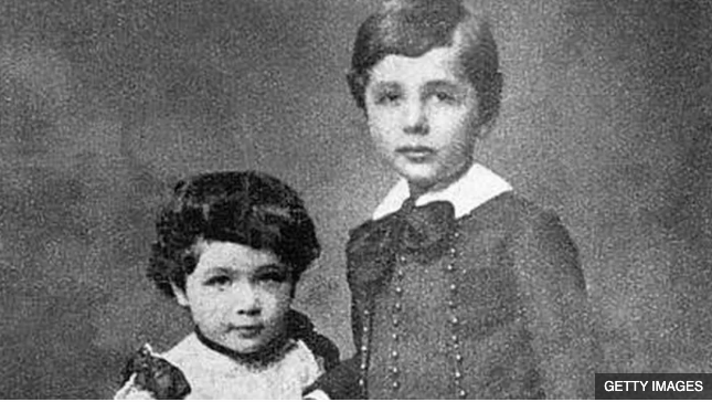 Einstein and his sister Maja during childhood