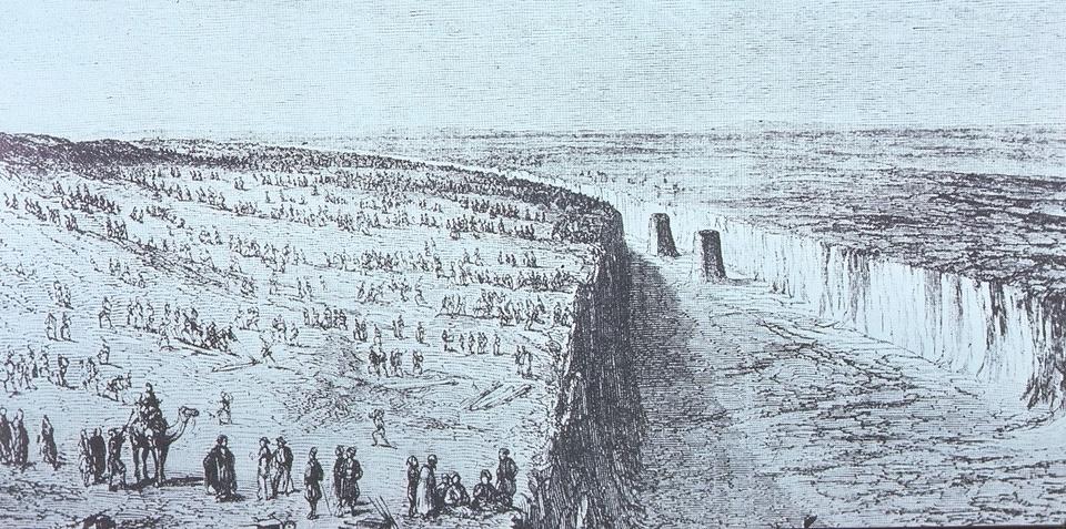 Building the Suez canal required thousands of Egyptian workers