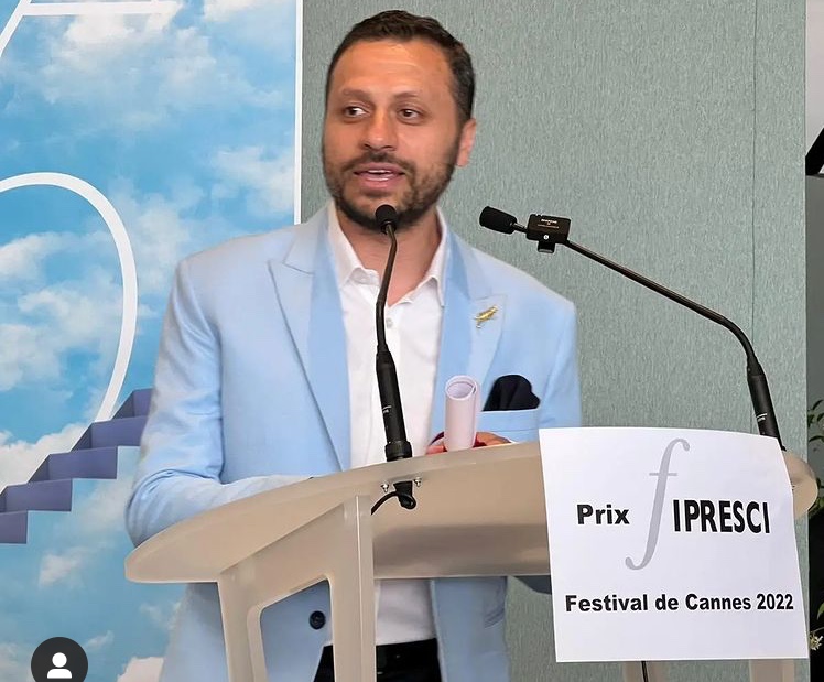 Egyptian film critic Ahmed Shawky during his participation in Cannes Film Festival.