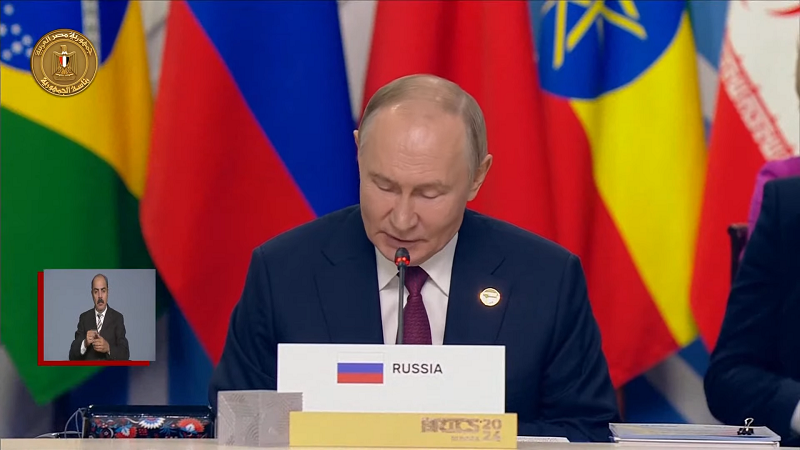 Putin speaks during the BRICS Summit in Kazan Putin speaks during the BRICS Summit in Kazan