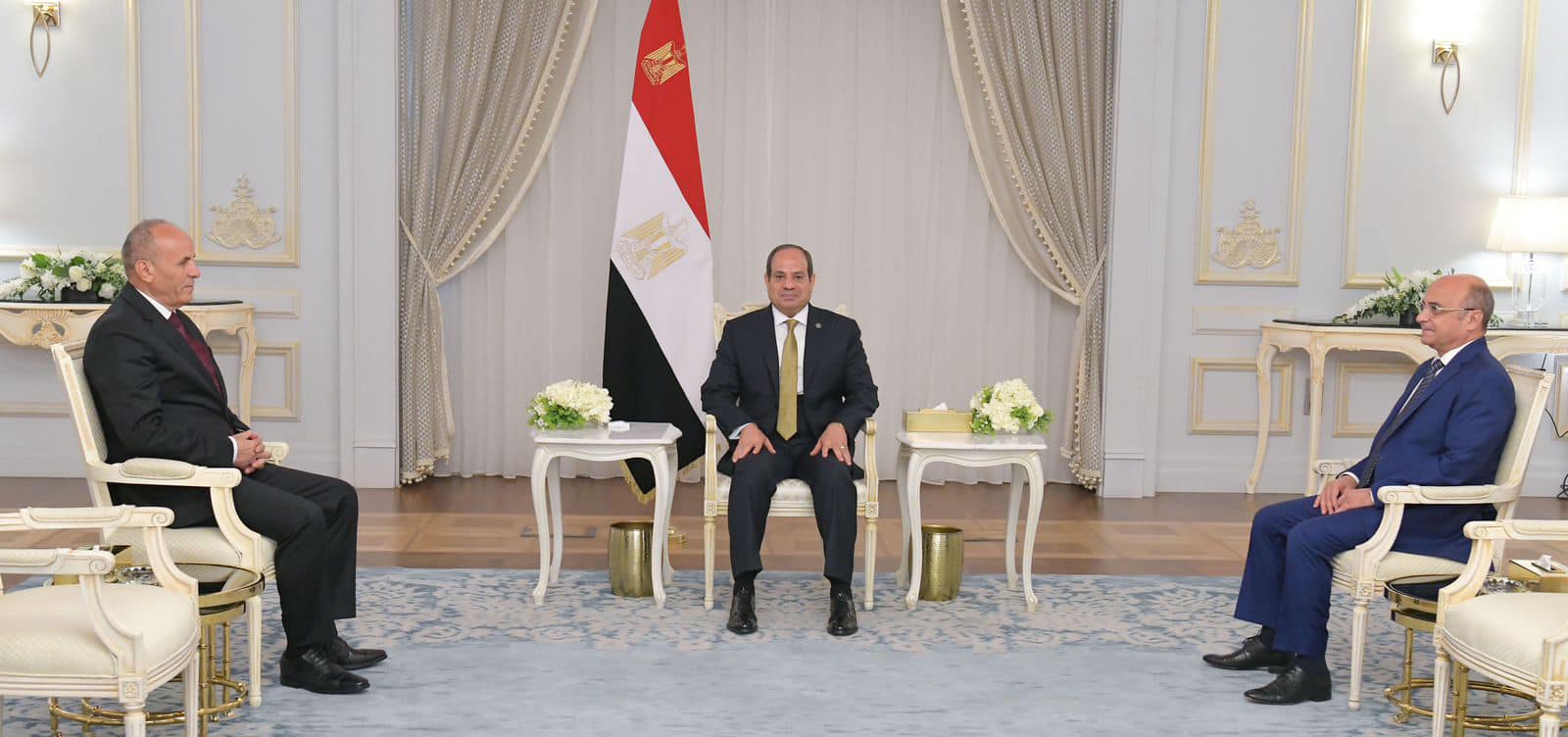 Sisi meets with the minister of justice and new head of Lawsuits Authority Sisi meets with the minister of justice and new head of Lawsuits Authority