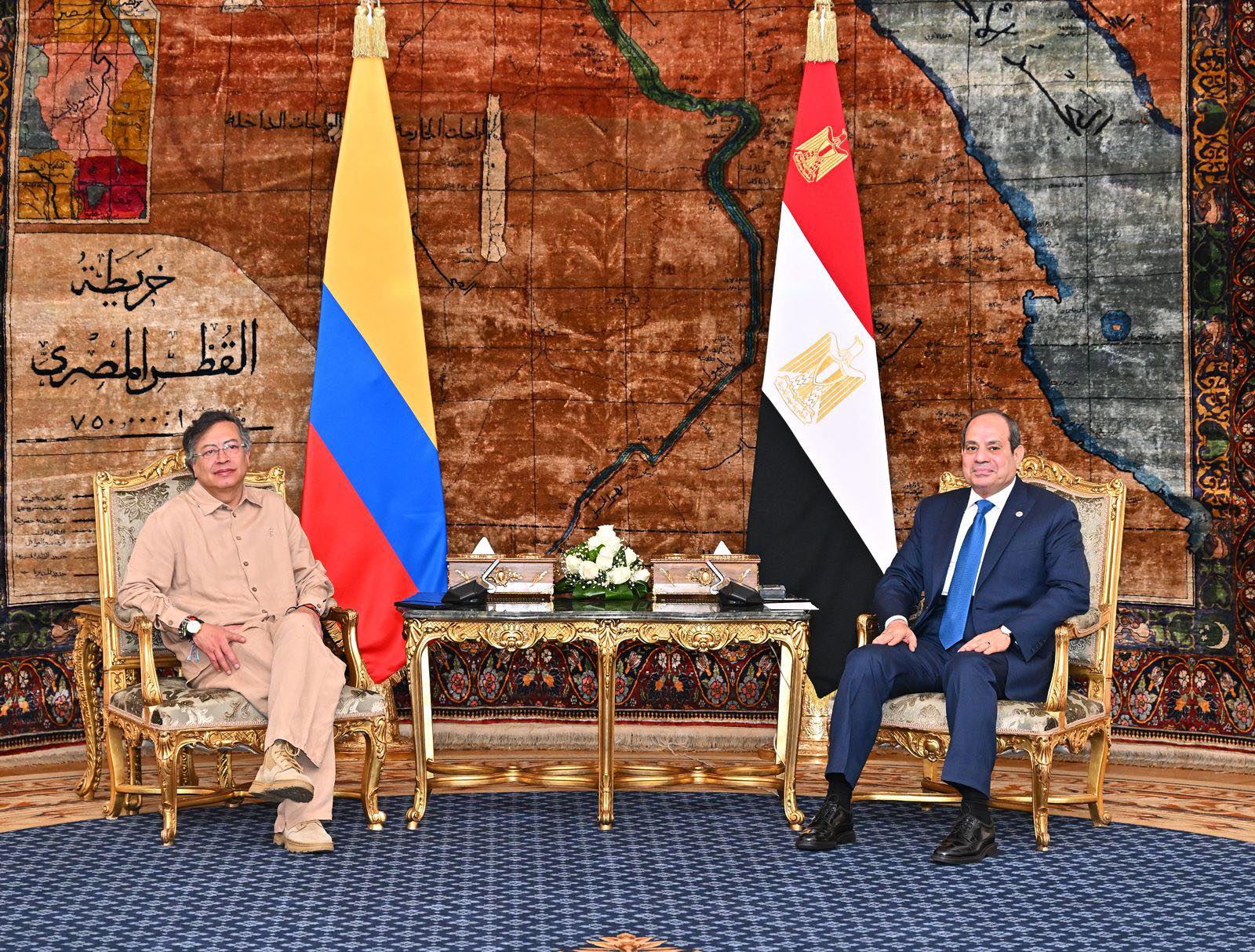 Sisi receives Colombian president Sisi receives Colombian president