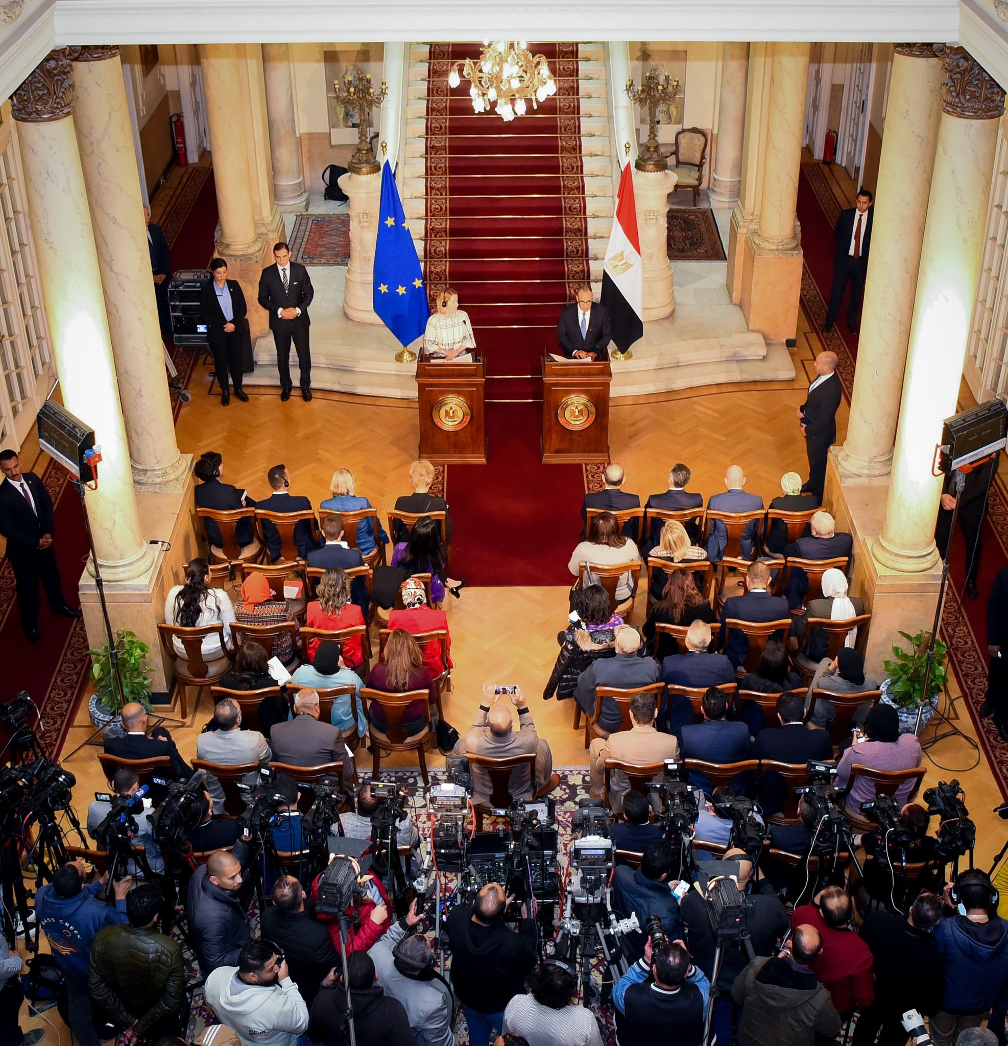 Egyptian FM Badr Abdelatty meets EU High Representative for Foreign Affairs and Security Policy Kaja Kallas