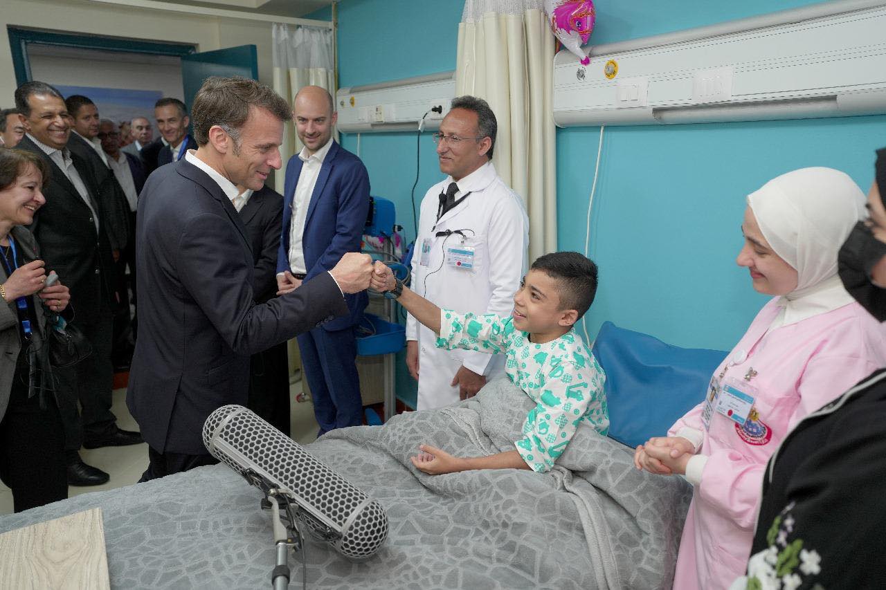 Sisi and Macron visit Arish city 2 Sisi and Macron visit Arish city 2