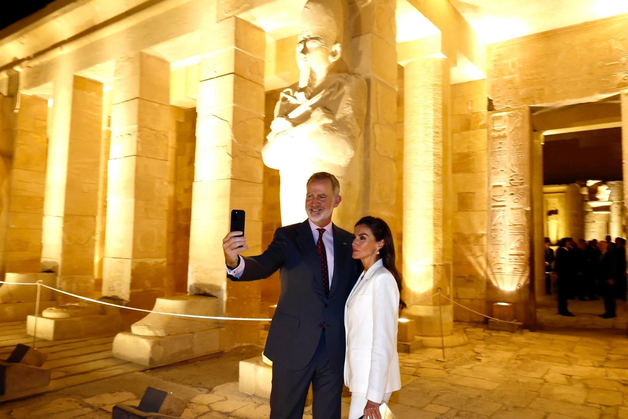 King Felipe and Queen Letizia at Hatshepsut Temple 2 King Felipe and Queen Letizia at Hatshepsut Temple 2