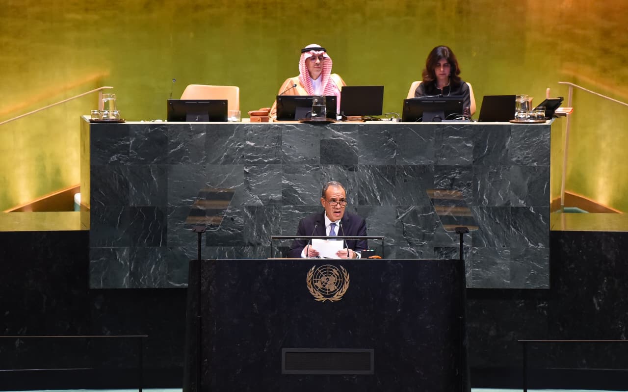 Egyptian Foreign Minister Badr Abdelatty delivers the nation speech at the UNGA Egyptian Foreign Minister Badr Abdelatty delivers the nation speech at the UNGA