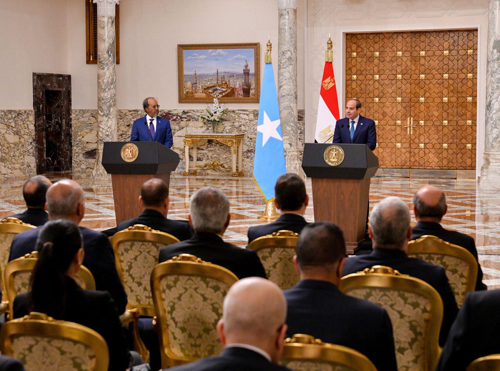 Sisi and Mohamud hold a press conference in Cairo Sisi and Mohamud hold a press conference in Cairo