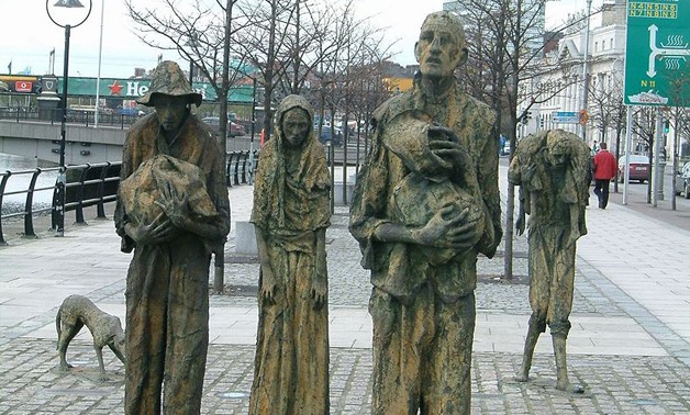 Great Famine Memorial in Dublin/AlanMc. Courtesy: Creative Commons via Wikimedia