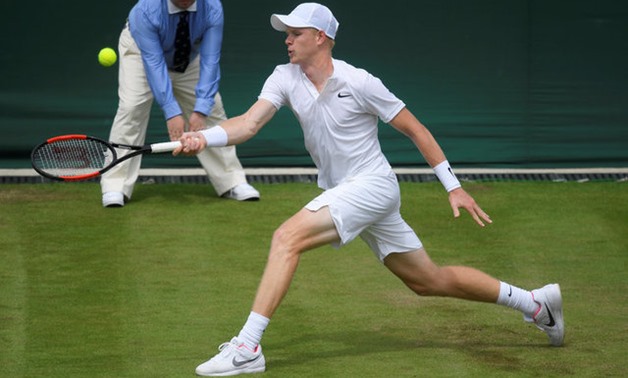 Tennis - Wimbledon - London, Britain - July 4, 2017 Great Britain’s Kyle Edmund in action during his first round match against Great Britain’s Alexander Ward REUTERS/Toby Melville