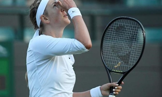 Tennis - Wimbledon - London, Britain - July 3, 2017 Belarus’ Victoria Azarenka celebrates winning her first round match against USA’s Catherine Bellis REUTERS/Toby Melville