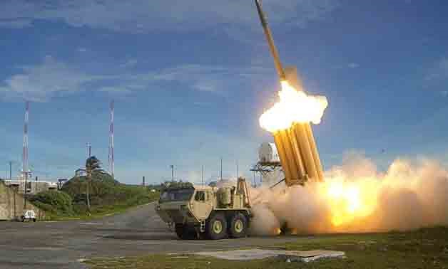 In this handout photo provided by the US Department of Defense, a Terminal High Altitude Area Defense (THAAD) interceptor is launched during a successful intercept test. (Photo: Reuters)