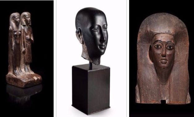 Collage of the antiquities sold (Photo Courtesy to Bonhas)