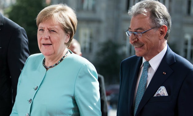 BDI president Dieter Kempf with Chancellor Angela Merkel last month. Photo: DPA