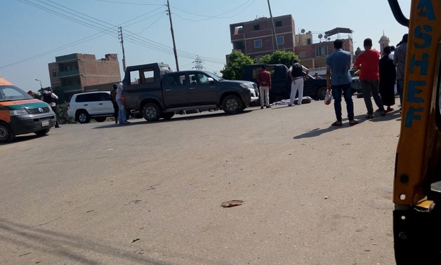 Shooting attack site in Giza - Twitter