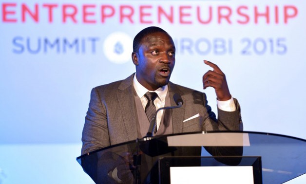 Akon, whose real name is Aliaune Badara Thiam, announced in Dakar he would become the majority shareholder in the service, describing Musik Bi - AFP/John Muchucha