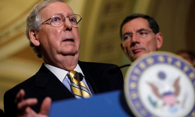 U.S. Senate Majority Leader Mitch McConnell speaks on Capitol Hill in Washington - Reuters