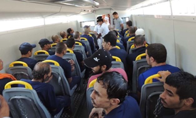 Prisoners in the new buses – Press photo by the office of Interior Ministry’s spokesperson
