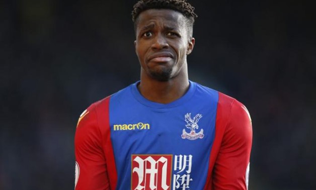 Wilfried Zaha had many tackles during the match against West Bromwich Albion - Reuters