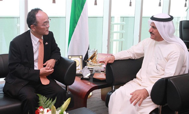 UAE Minister of Economy Sultan bin Saeed Al Mansouri recently met Japanese Ambassador to the UAE Yoshihiko Kamo at the ministry's headquarters
