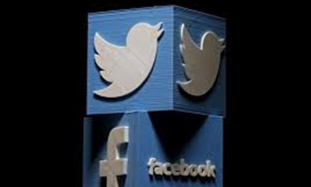 3D-printed Facebook and Twitter logos are seen in this picture illustration made in Zenica, Bosnia and Herzegovina on January 26, 2016.
