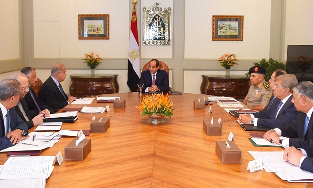 President Abdel Fatah al-Sisi (Center )- press photo