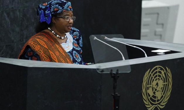 Malawi President Joyce Banda addresses the 68th United Nations General Assembly at U.N. headquarters in New York, September 24, 2013 - REUTERS