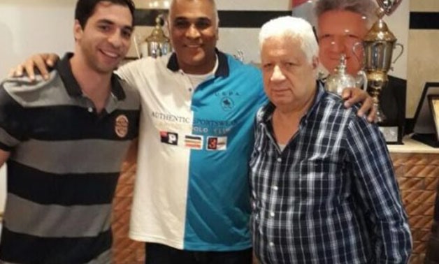 Ahmad Al Ahmar, Mortada Mansour and Magdi Abu Al Magd – Press image courtesy Zamalek’s official website.
