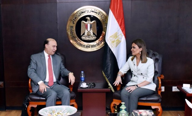 Minister of Investment Sahar Nasr and SCZone Head Mohab Mamish - Press Photo