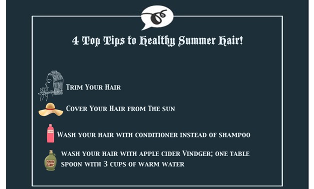 4 tips for healthy hair infograph – Egypt Today 