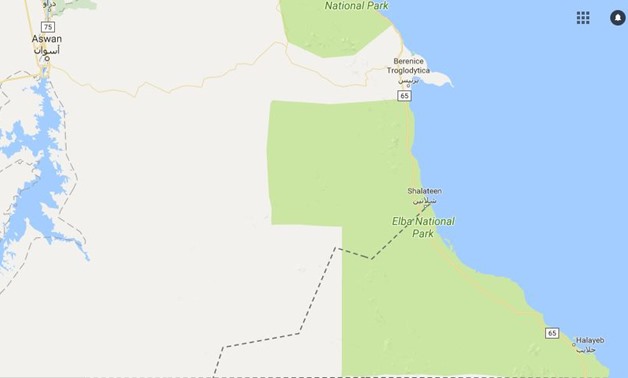 Halaib triangle - Screenshot from Google maps