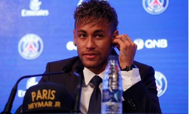 Soccer Football - Paris Saint-Germain F.C. - Neymar Jr Press Conference - Paris, France - August 4, 2017 New Paris Saint-Germain signing Neymar Jr during the press conference. - Reuters