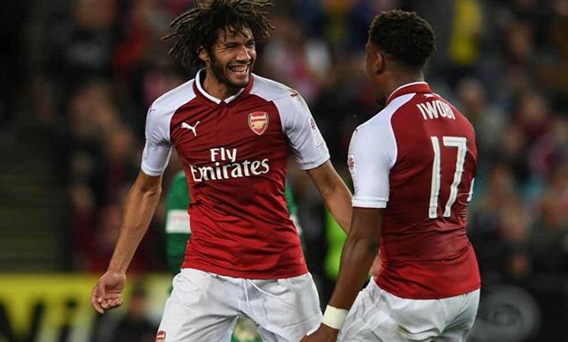 Mohamed Elneny next to Iwobi – Neny’s official Facebook page