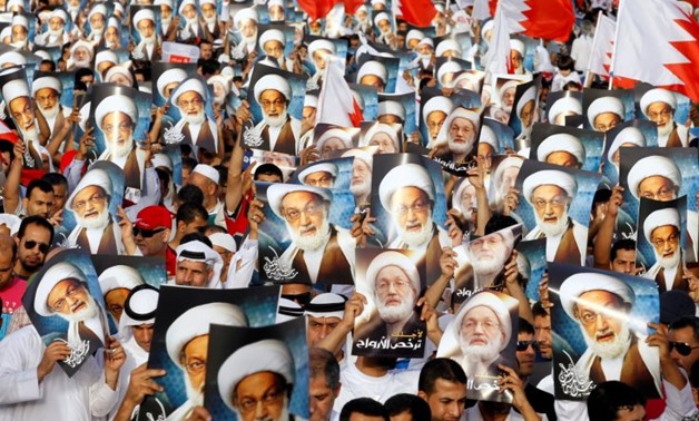 Isa Qassim during an anti-government protest in 2016 organised by Bahrain's main opposition group Al Wefaq, in Budaiya, west of Manama, BahrainHamad I Mohammed/Reuters file photo