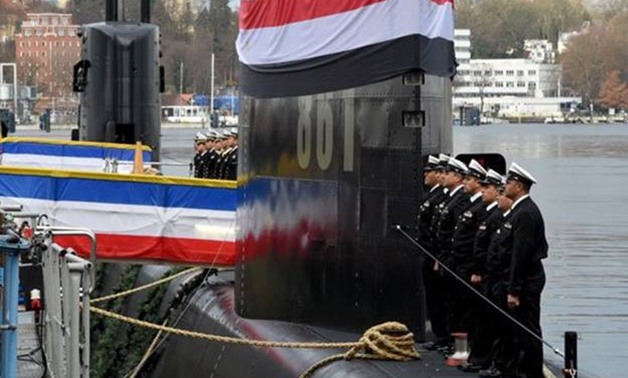The first “Type 209” German submarine acquired by the Egyptian Navy in Kiel Port – File photo