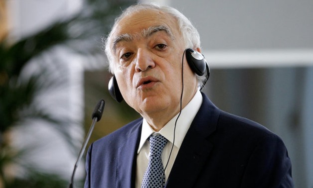 U.N. Special Representative for Libya Ghassan Salame talks during a news conference in Rome - REUTERS