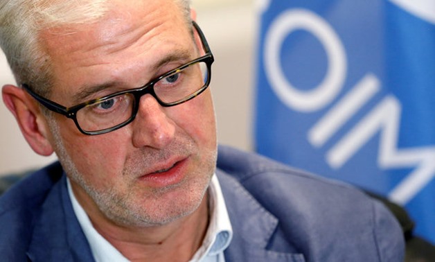 Chief of Mission of the International Organization for Migration (IOM) in Yemen Laurent de Boeck speaks during an interview with Reuters in Brussels
