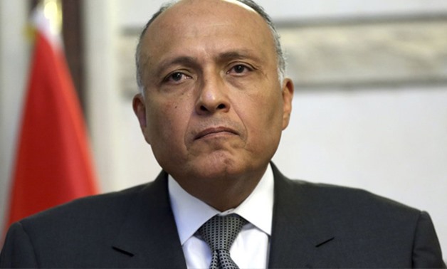 FILE - Minister of Foreign Affairs Sameh Shokry