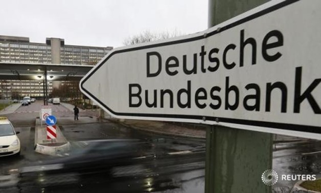 A sign is seen outside the headquarters Germany's federal bank Deutsche Bundesbank in Frankfurt, in this February 4, 2013 file photo - File Photo