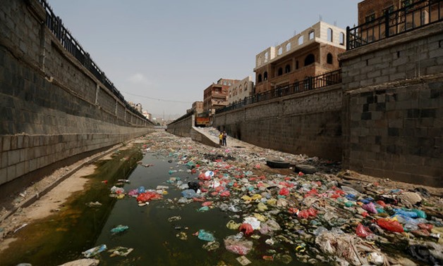 An open-air sewage channel is seen, amid a cholera outbreak, in Sanaa, Yemen, July 8, 2017. REUTERS/Khaled Abdullah SEARCH "CHOLERA KHALED" FOR THIS STORY. SEARCH "WIDER IMAGE" FOR ALL STORIES.

