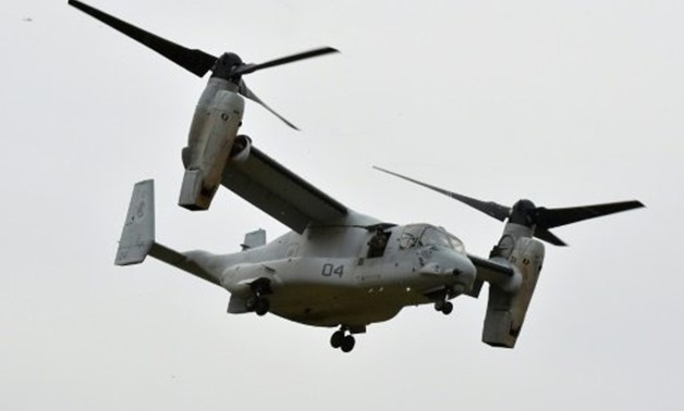 © AFP/File | US Osprey tilt-rotor aircraft will join the Northern Viper drills in northern Japan
